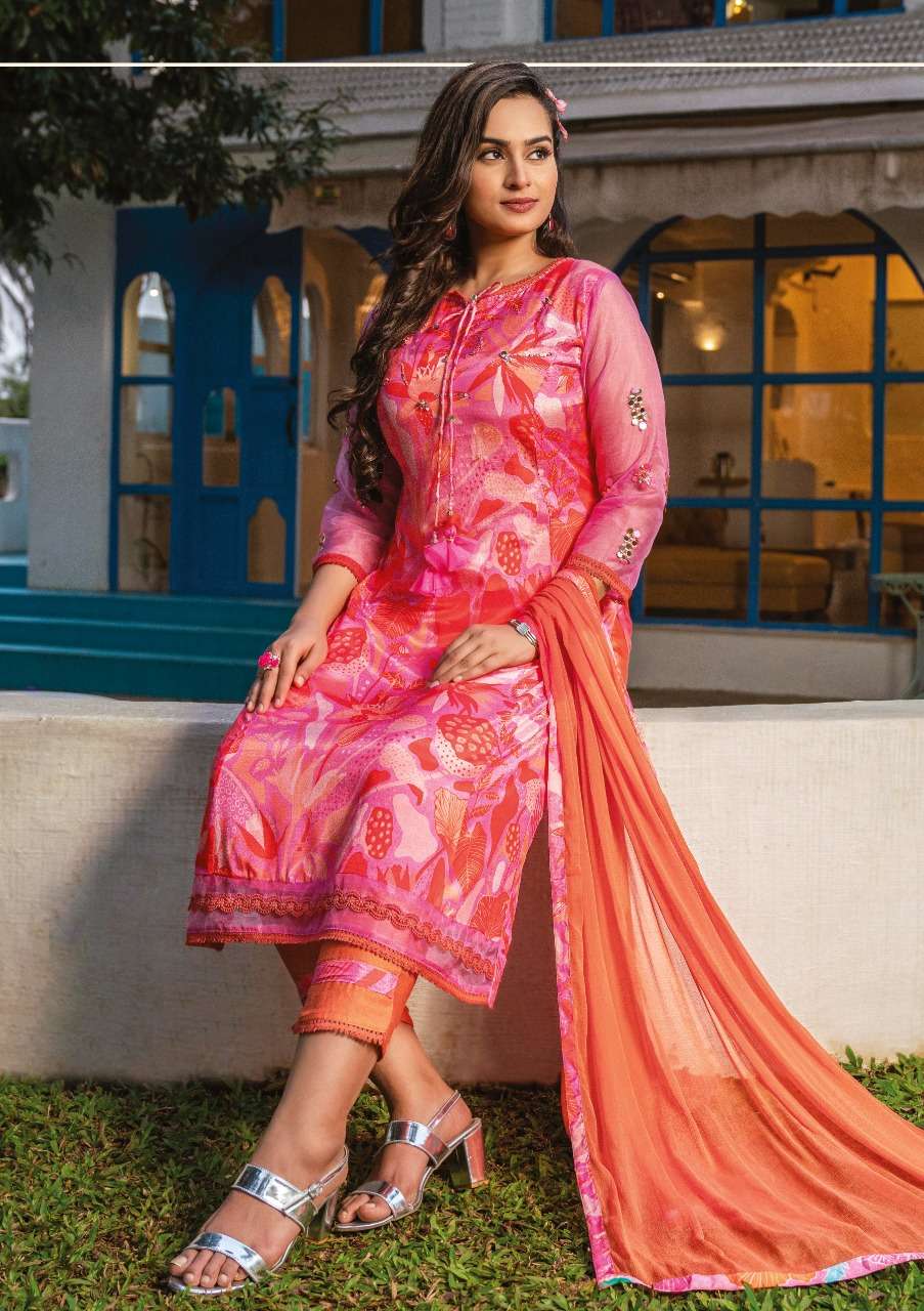 ANJU FABRIC PRESENT AFFAIR 3PCS CONCEPT KURTI PANT WITH DUPATTA SET