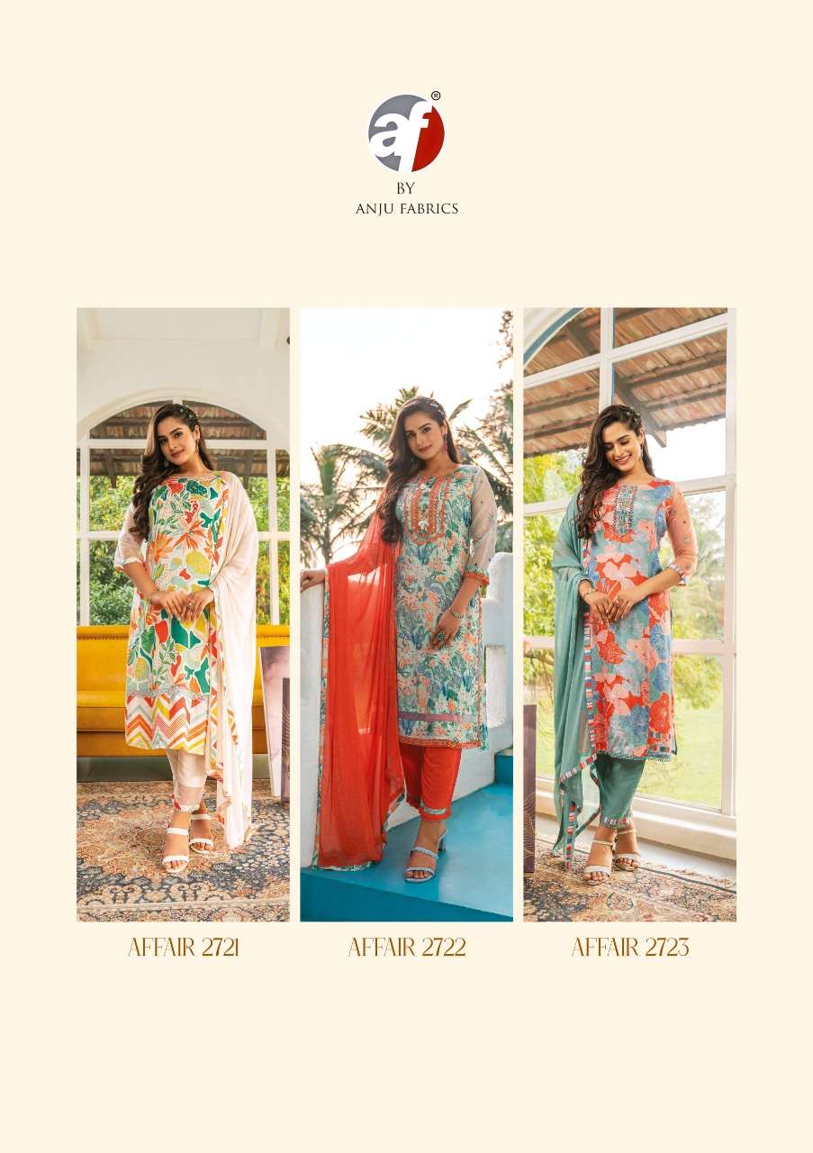 ANJU FABRIC PRESENT AFFAIR 3PCS CONCEPT KURTI PANT WITH DUPATTA SET