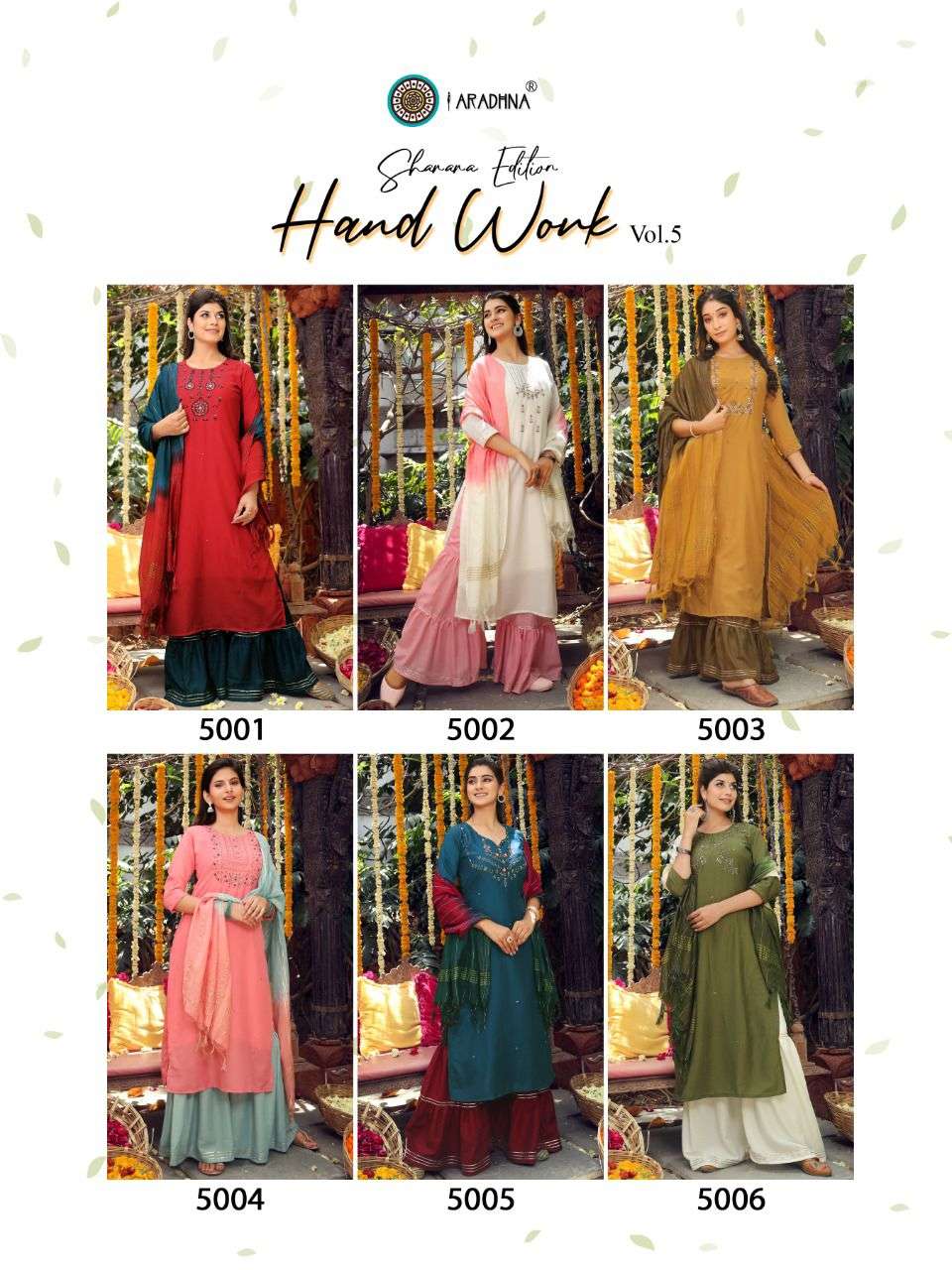 ARADHNA PRESENT HANDWORK VOL 5 D.NO. 5001 TO 5006 SERIES 3PCS SET