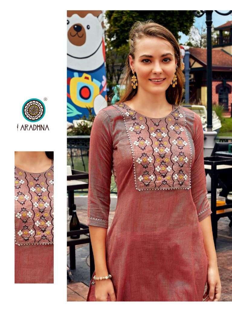ARADHNA PRESENT SITARA VOL 1 FANCY COTTON WITH EMBROIDERY WORK KURTIES 