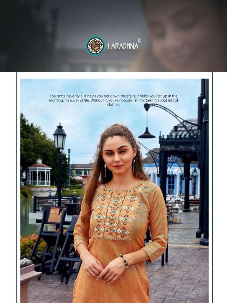 ARADHNA PRESENT SITARA VOL 1 FANCY COTTON WITH EMBROIDERY WORK KURTIES 