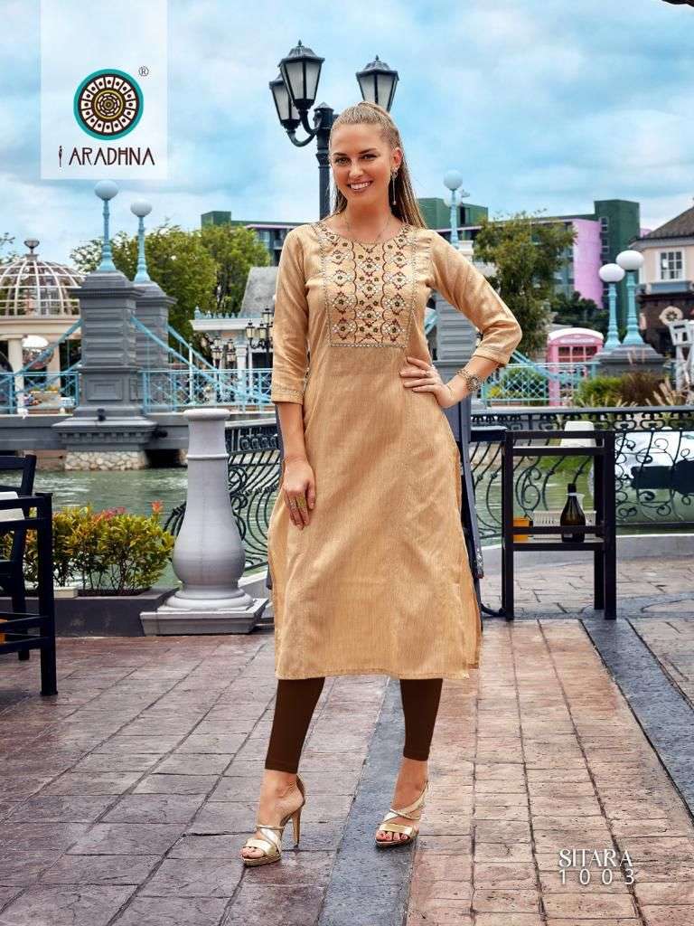 ARADHNA PRESENT SITARA VOL 1 FANCY COTTON WITH EMBROIDERY WORK KURTIES 