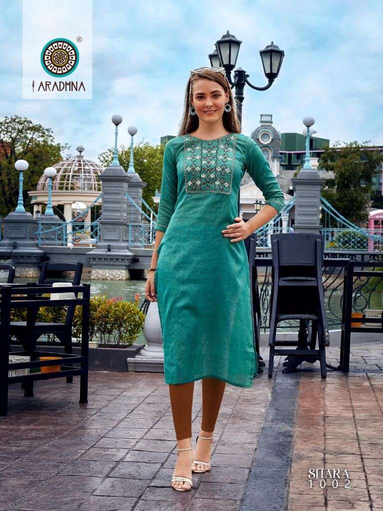 ARADHNA PRESENT SITARA VOL 1 FANCY COTTON WITH EMBROIDERY WORK KURTIES 