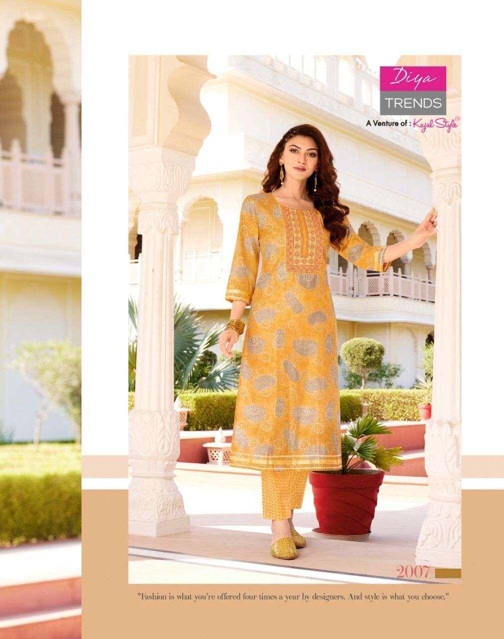 D.NO 2001 TO 2010 SERIES GOLDY VOL 2 CATALOG BY KURTI WITH PANT PRESENT DIYA TRENDZ BRAND