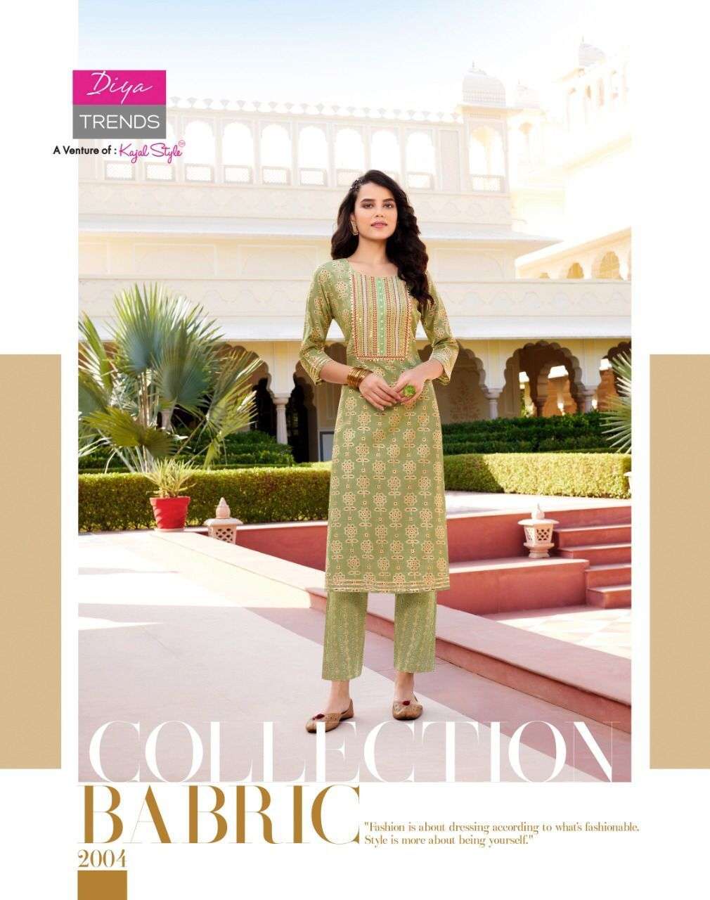 D.NO 2001 TO 2010 SERIES GOLDY VOL 2 CATALOG BY KURTI WITH PANT PRESENT DIYA TRENDZ BRAND