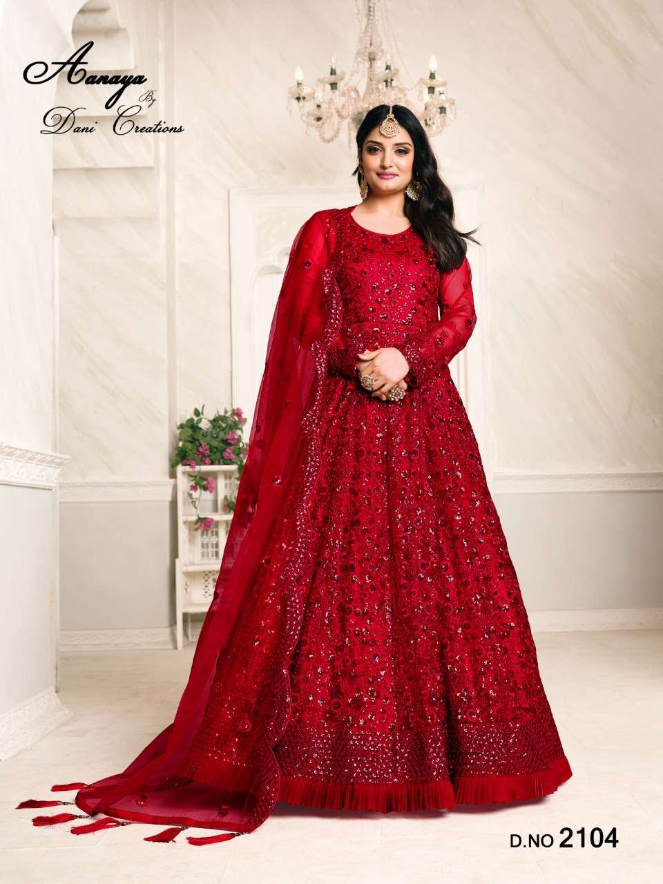 DANI CREATION PRESENT AANAYA 2100 SERIES VOL 121 NET HEAVY GOWN COLLECTION