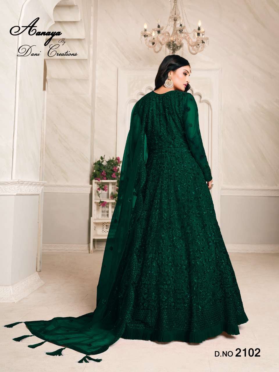 DANI CREATION PRESENT AANAYA 2100 SERIES VOL 121 NET HEAVY GOWN COLLECTION