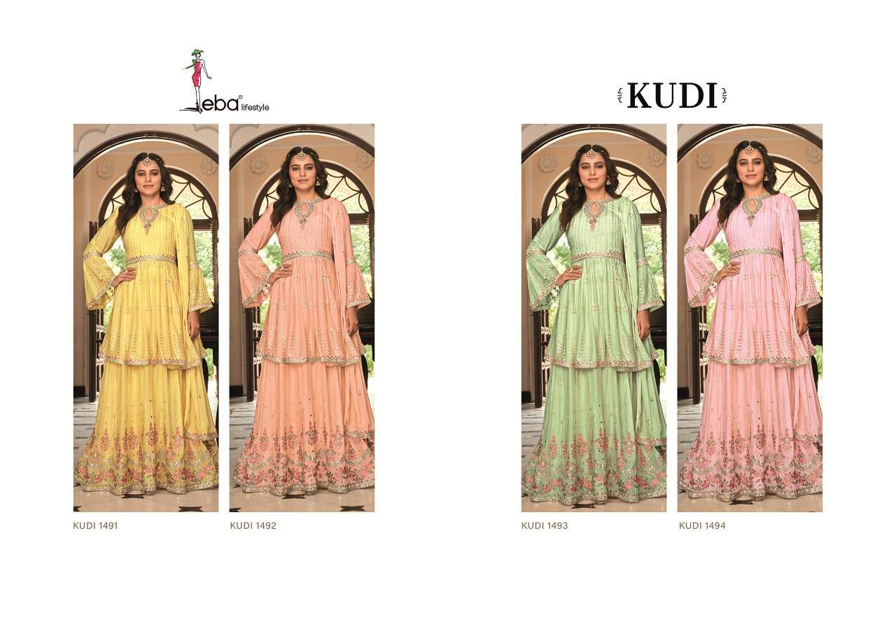 EBA LIFESTYLE PRESENT KUDI TOP SKIRT WITH DUPATTA SET