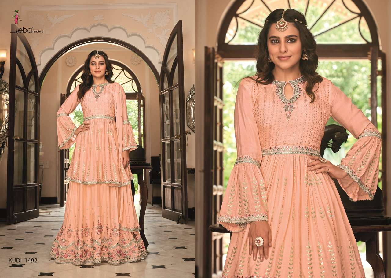 EBA LIFESTYLE PRESENT KUDI TOP SKIRT WITH DUPATTA SET