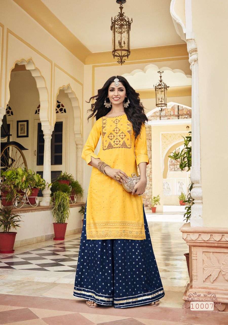 KAJAL STYLE PRESENT FASHION LABEL VOL 10 KURTI WITH PANT & FLAIR PLAZO & SHARARA SET