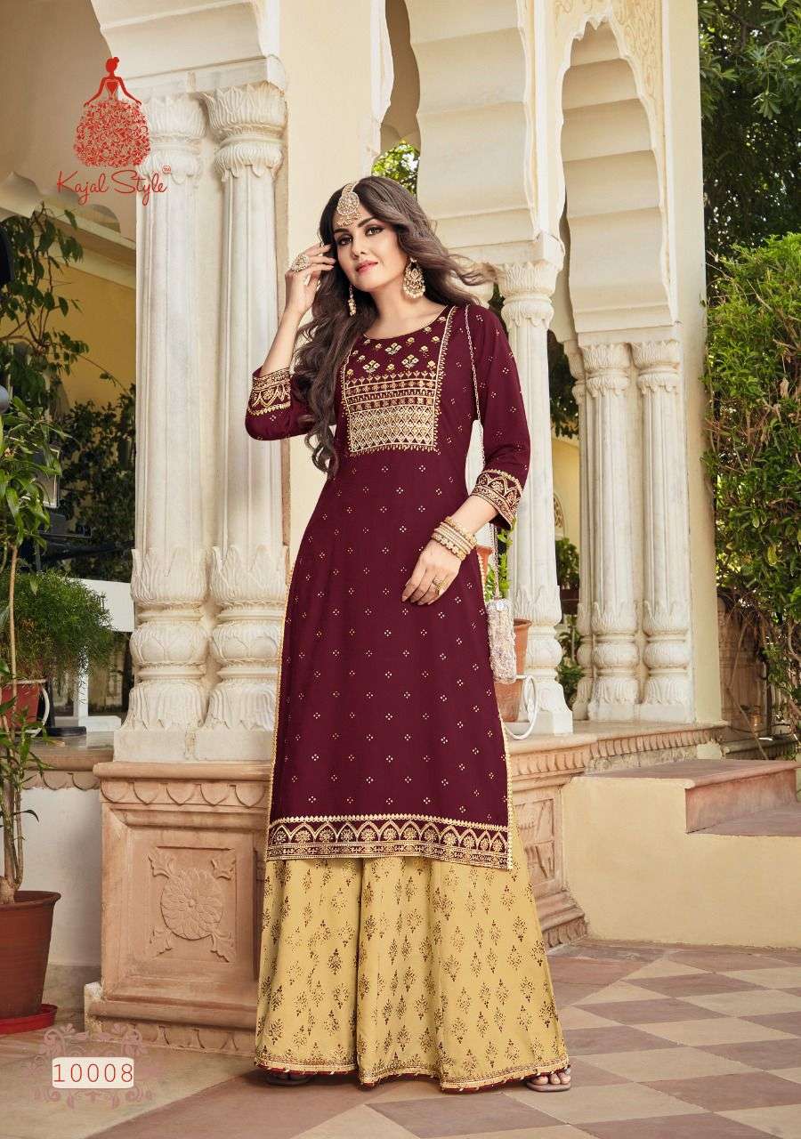 KAJAL STYLE PRESENT FASHION LABEL VOL 10 KURTI WITH PANT & FLAIR PLAZO & SHARARA SET
