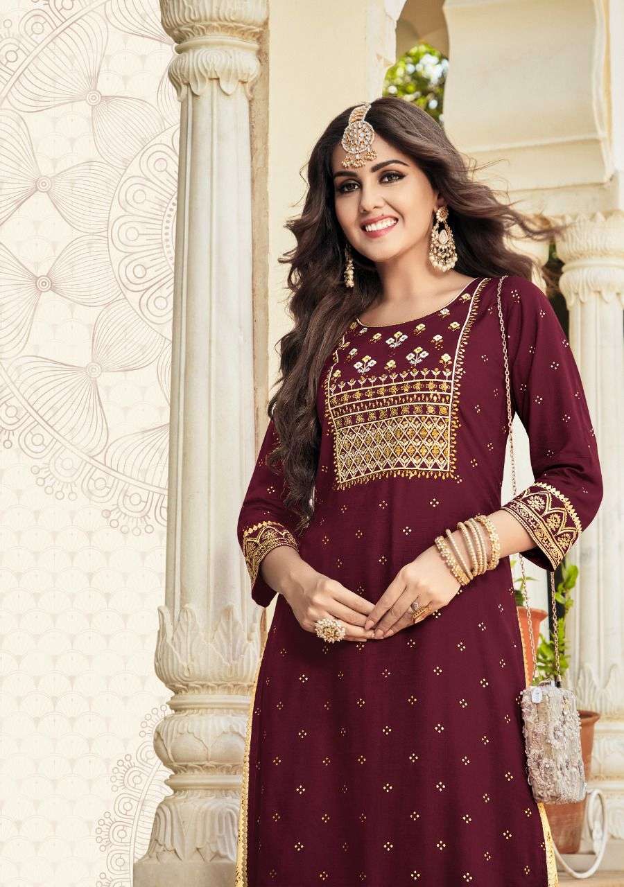 KAJAL STYLE PRESENT FASHION LABEL VOL 10 KURTI WITH PANT & FLAIR PLAZO & SHARARA SET