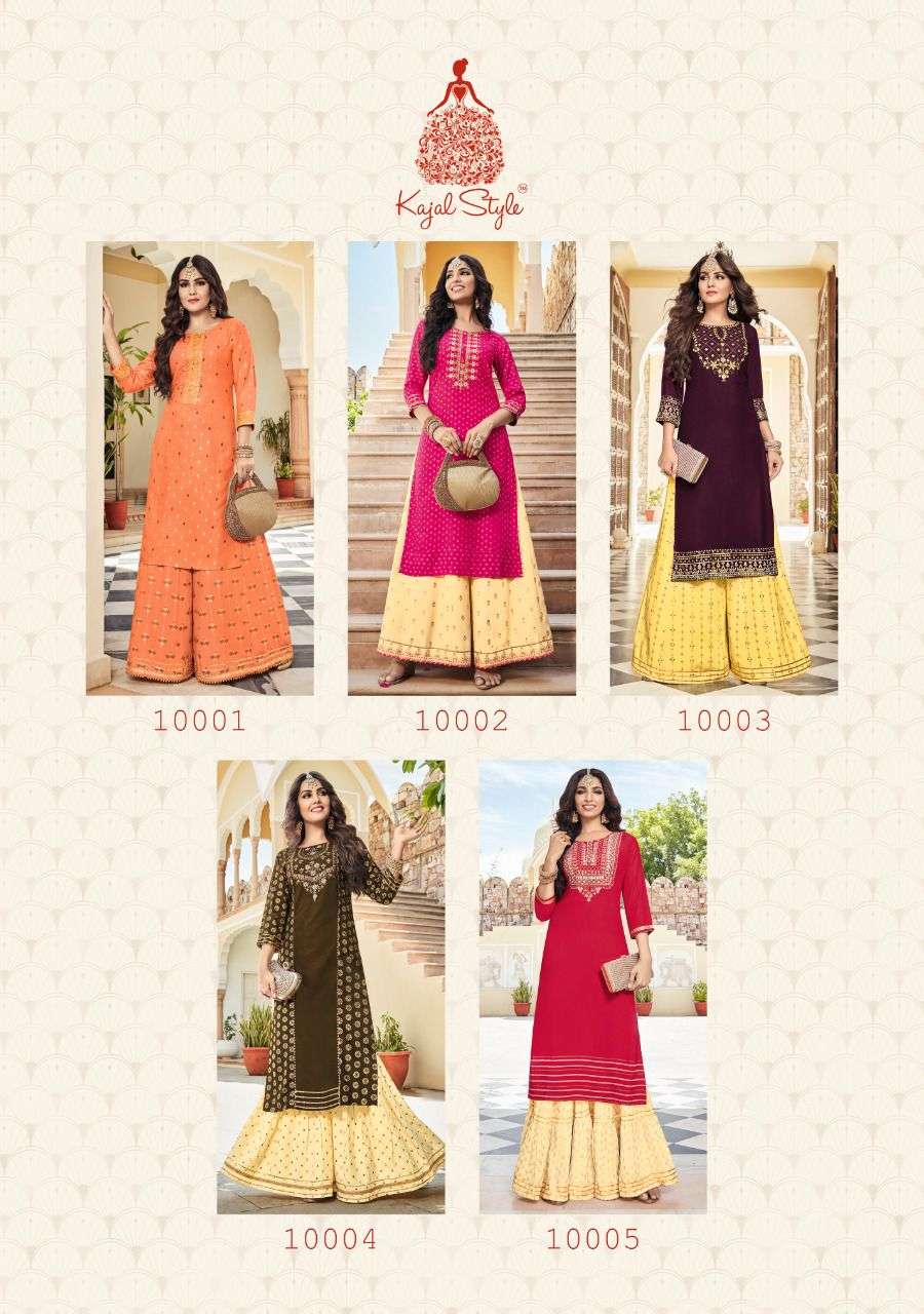 KAJAL STYLE PRESENT FASHION LABEL VOL 10 KURTI WITH PANT & FLAIR PLAZO & SHARARA SET