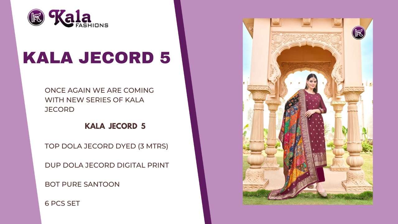 KALA JAQUARD VOL 5 PRESENT KALA FASHION FANCY SUIT KURTI PANT WITH DUPATTA SET