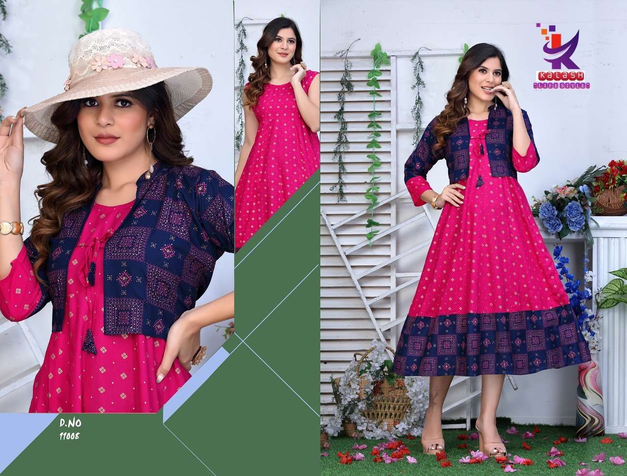 KALASH LIFE STYLE PRESENTING FANCY A LINE KURTA ASHLEY CATALOG