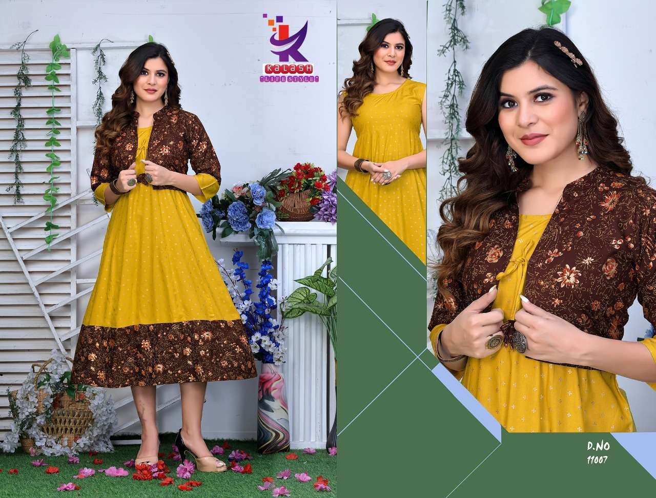 KALASH LIFE STYLE PRESENTING FANCY A LINE KURTA ASHLEY CATALOG
