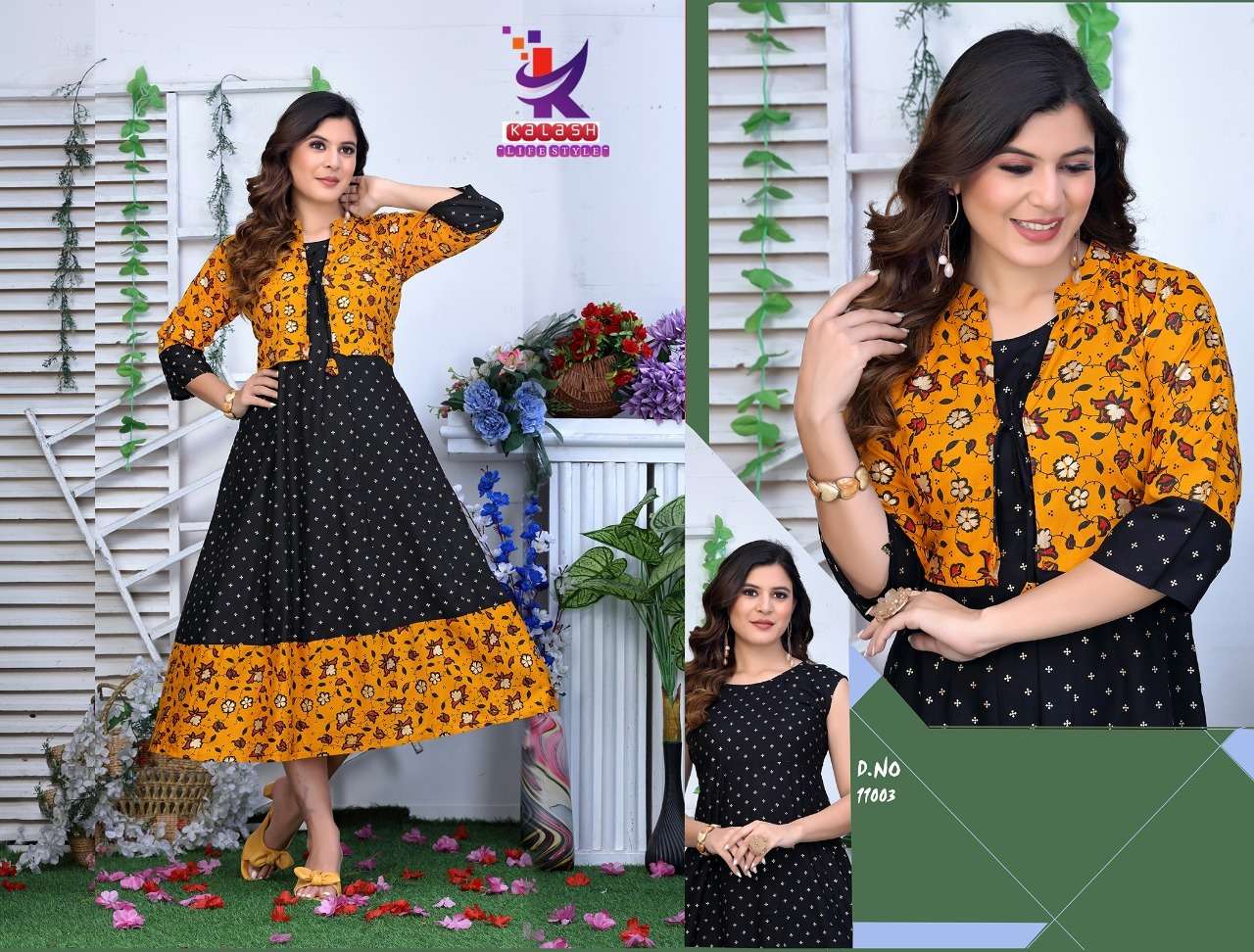 KALASH LIFE STYLE PRESENTING FANCY A LINE KURTA ASHLEY CATALOG