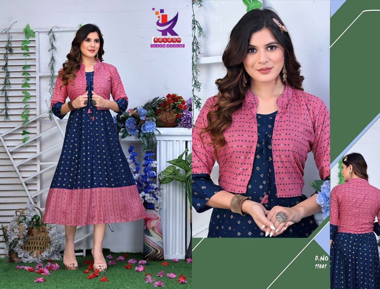 KALASH LIFE STYLE PRESENTING FANCY A LINE KURTA ASHLEY CATALOG