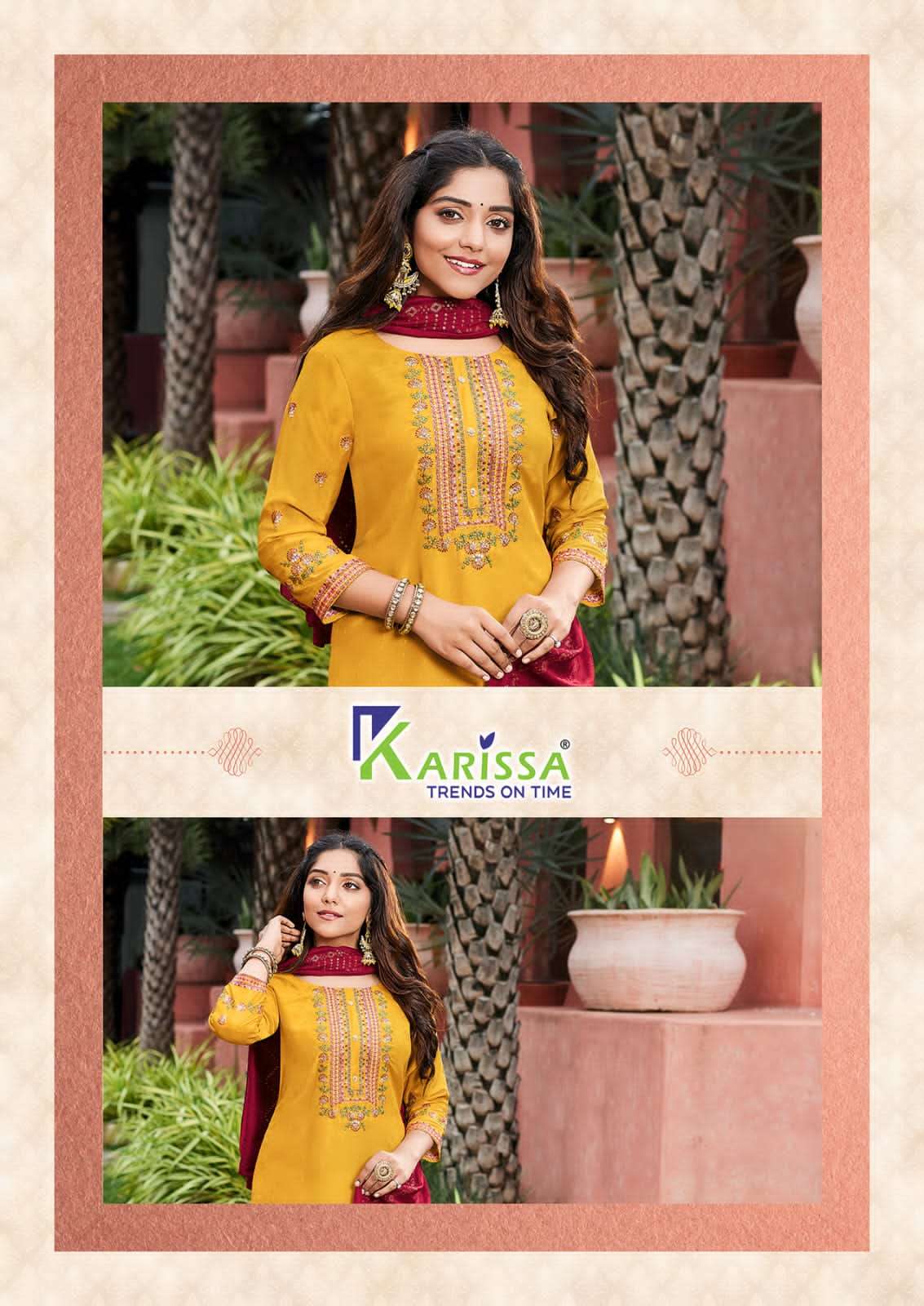 KARISSA PRESENT AKSHARA VOL 1 3PCS CONCEPT KURTI PANT WITH DUPATTA SET