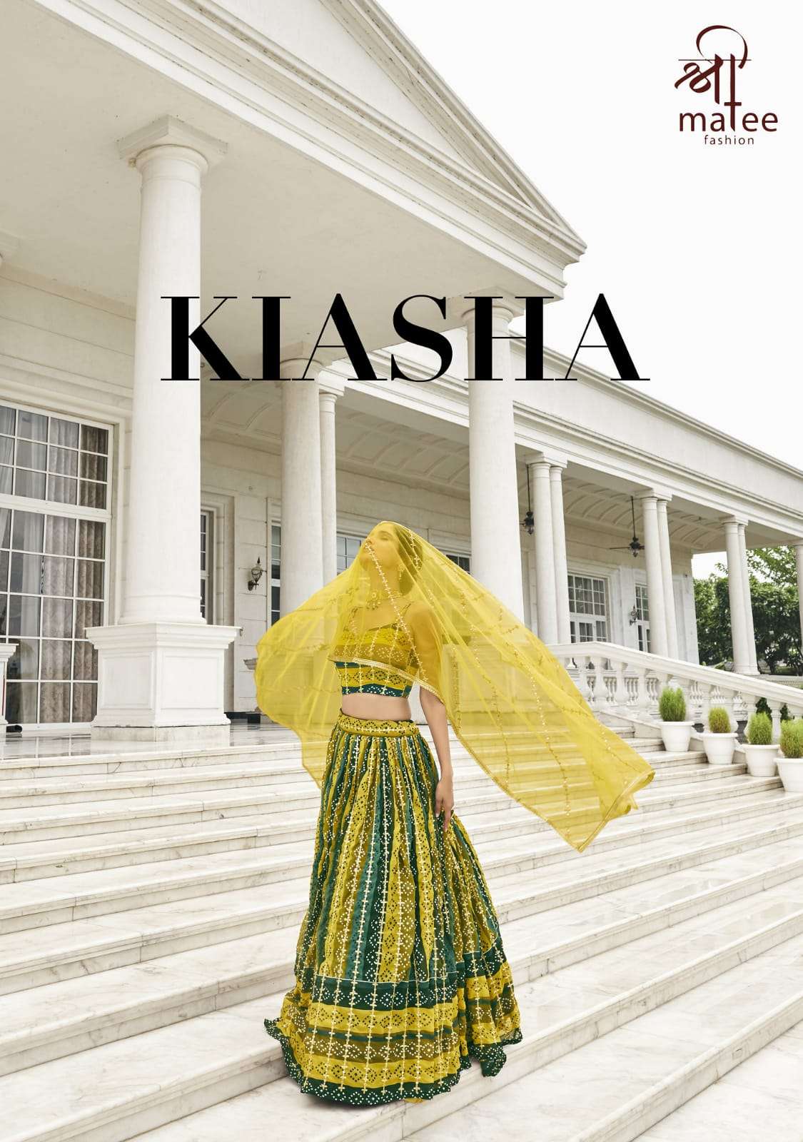 KIASHA CATALOUGE BY SHREEMATEE FASHION  PURE FOX GEORGETTE FABRIC MULTI COLOR DIGITAL PRINTED LEHENGA