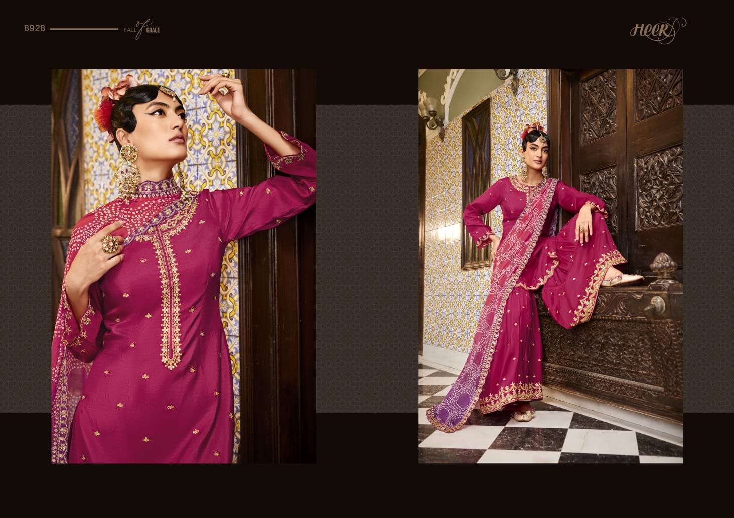 KIMORA PRESENT HEER VOL 136 UNSTITCHED KURTI PLAZO WITH DUPATTA SET