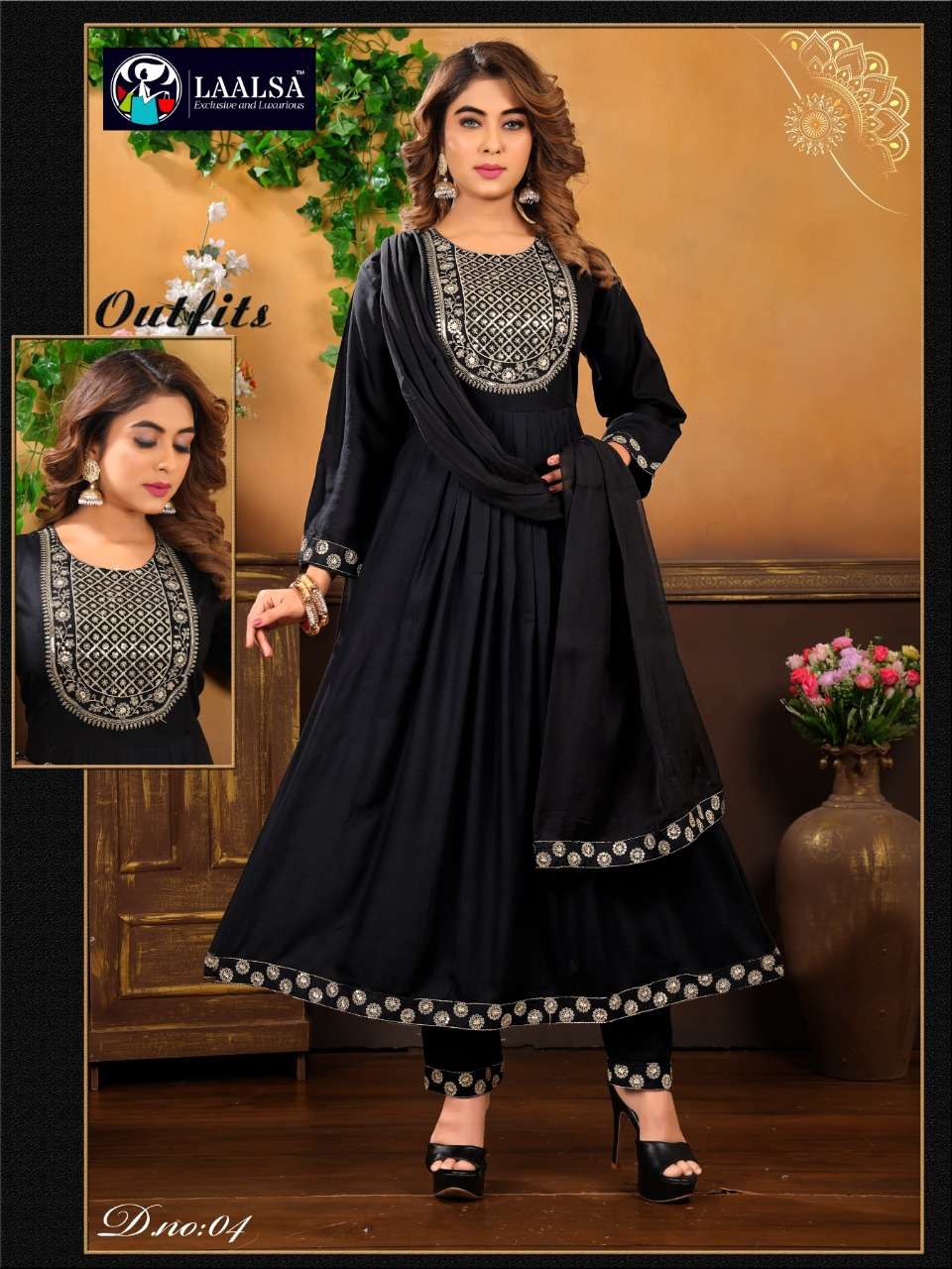 LAALSA PRESENT MAHIMA VOL 2 FLAIR KURTI WITH PANT & DUPATTA SET