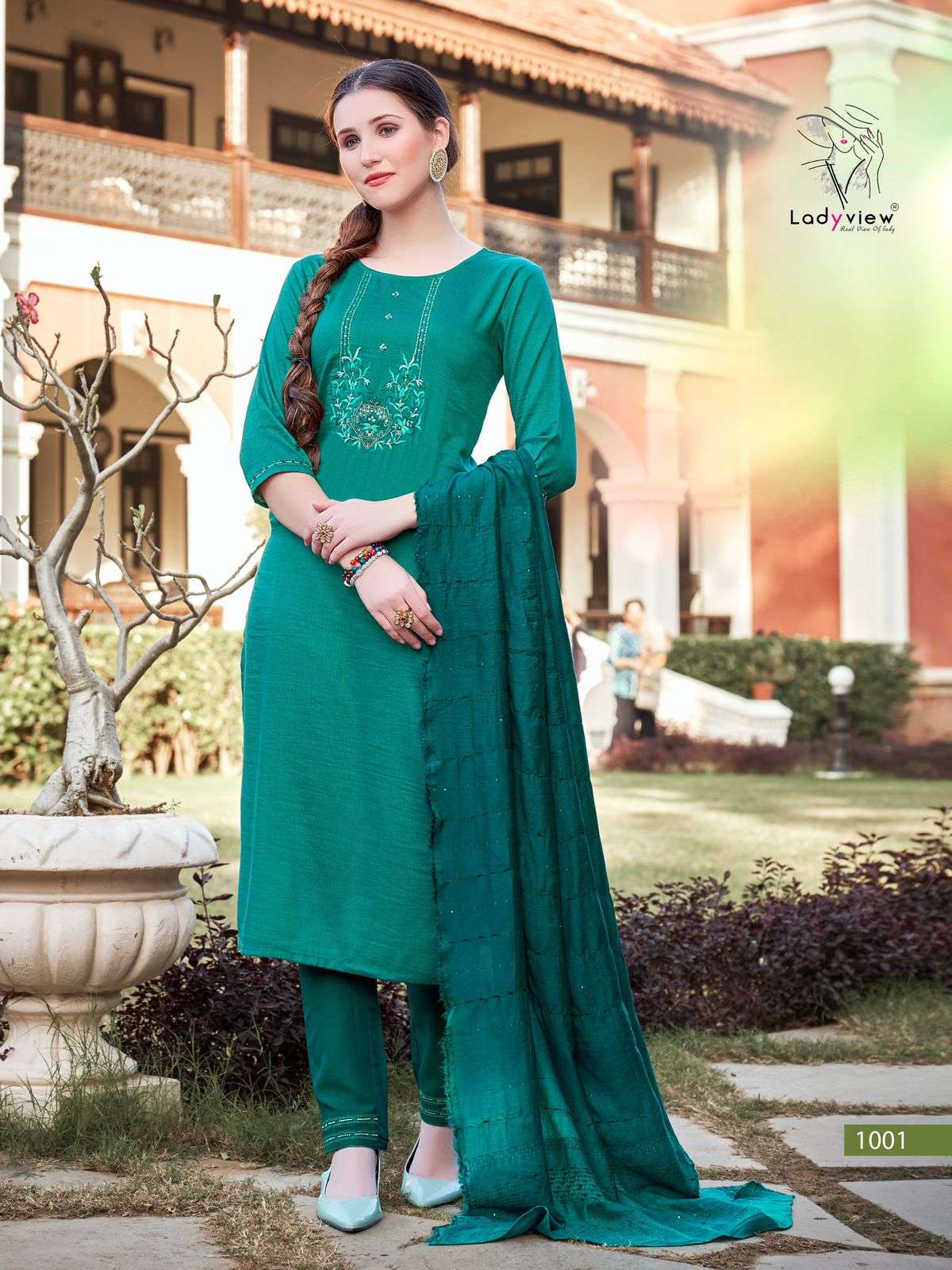 LADYVIEW LAUNCHING KURTI PANT WITH DUPATTA SET PRESENT GEET CATALOG