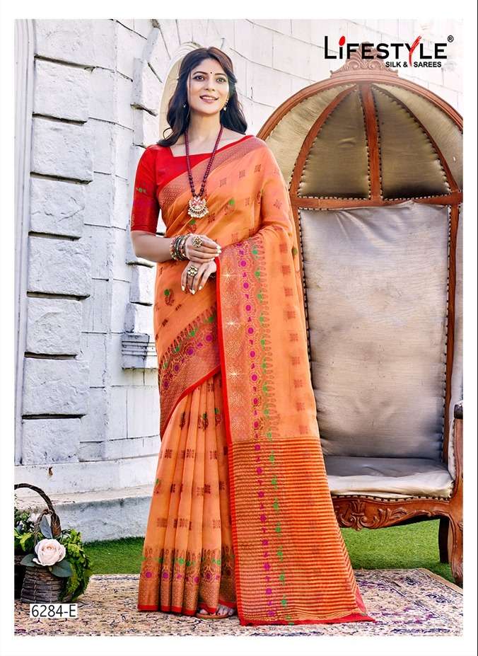 LIFESTYLE PRESENT LIFESTYLE SERIES 6284 VOL - 1 ORGANZA SAREE COLLECTION