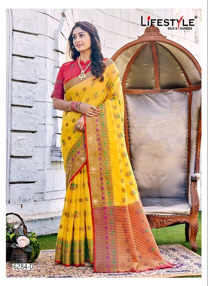 LIFESTYLE PRESENT LIFESTYLE SERIES 6284 VOL - 1 ORGANZA SAREE COLLECTION