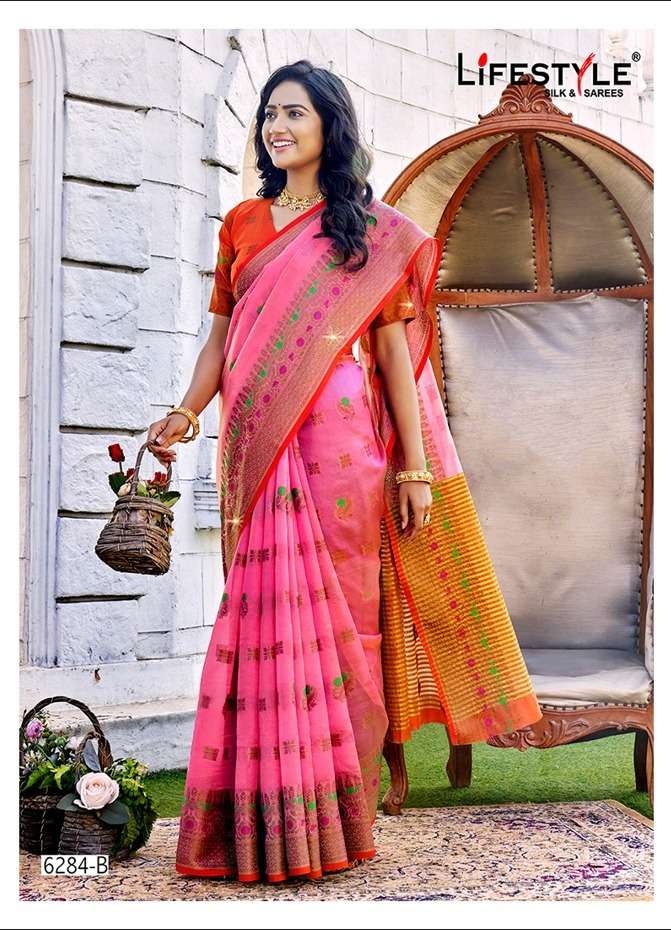 LIFESTYLE PRESENT LIFESTYLE SERIES 6284 VOL - 1 ORGANZA SAREE COLLECTION