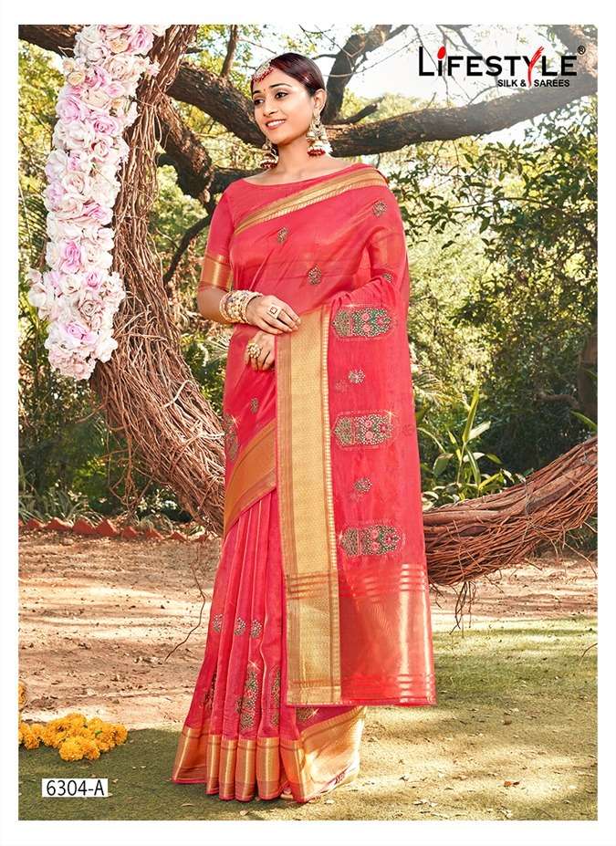 LIFESTYLE PRESENT LIFESTYLE SERIES 6304 VOL - 1 ORGANZA SAREE COLLECTION