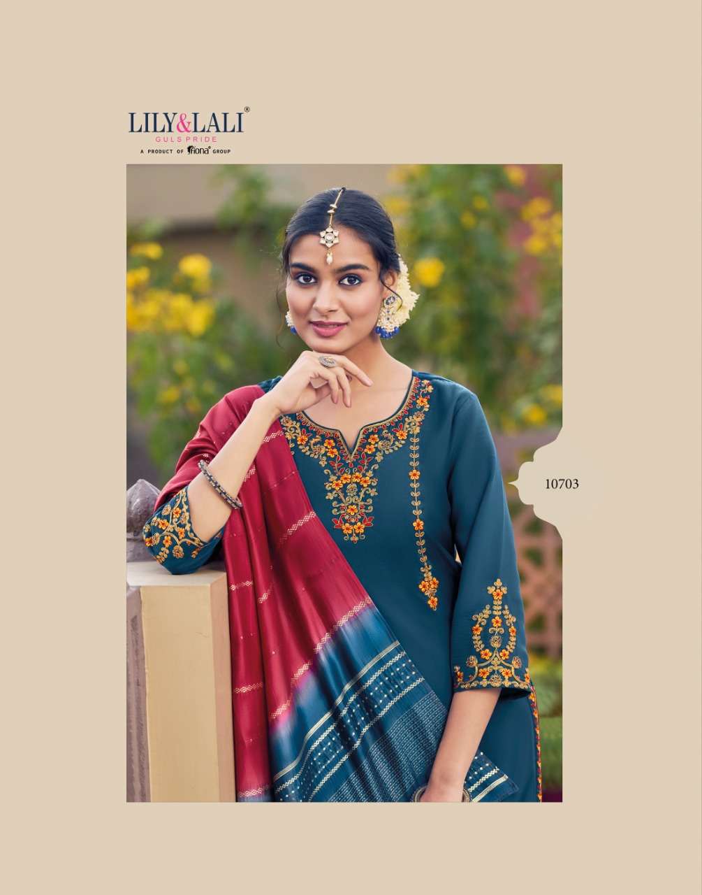 LILY & LALI PRESENT GULNAAZ 3PCS CONCEPT KURTI PANT WITH DUPATTA SET COLLECTION