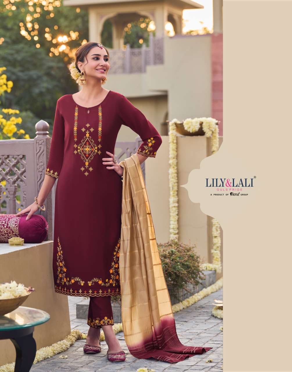 LILY & LALI PRESENT GULNAAZ 3PCS CONCEPT KURTI PANT WITH DUPATTA SET COLLECTION