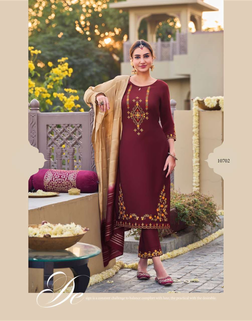 LILY & LALI PRESENT GULNAAZ 3PCS CONCEPT KURTI PANT WITH DUPATTA SET COLLECTION