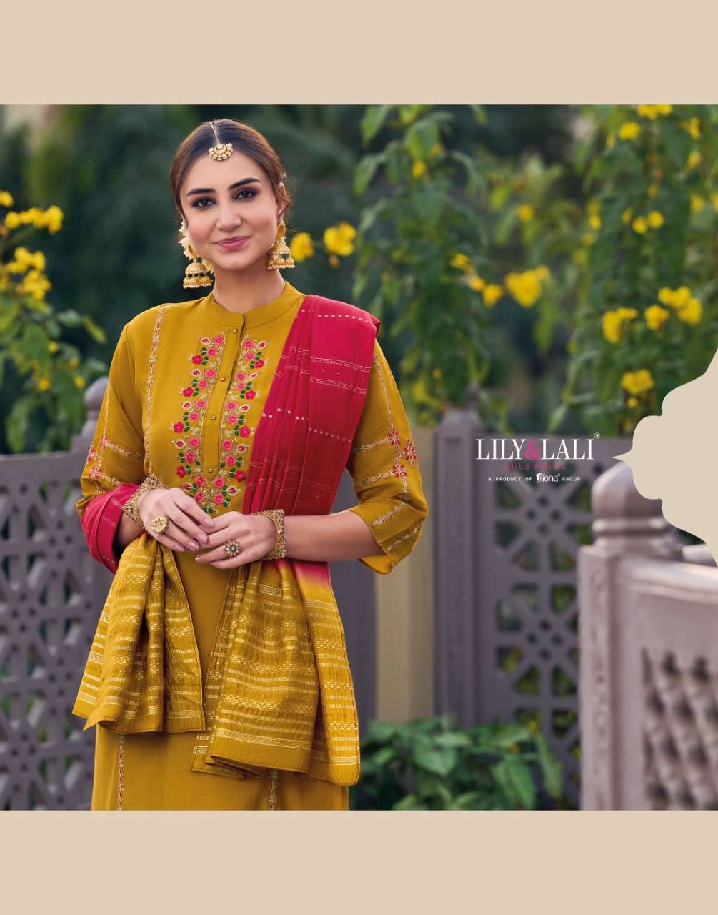 LILY & LALI PRESENT GULNAAZ 3PCS CONCEPT KURTI PANT WITH DUPATTA SET COLLECTION