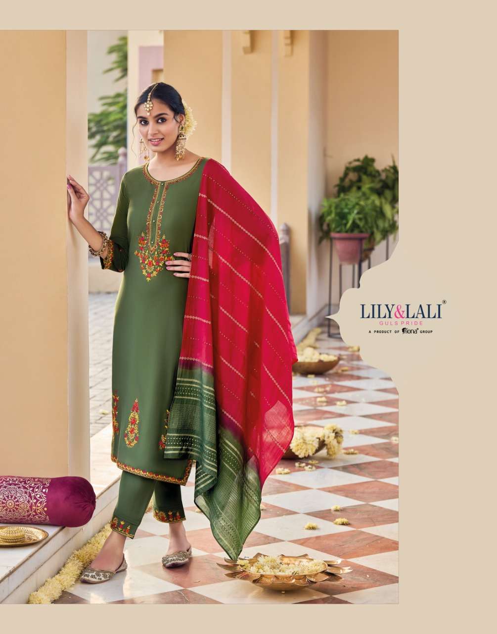 LILY & LALI PRESENT GULNAAZ 3PCS CONCEPT KURTI PANT WITH DUPATTA SET COLLECTION