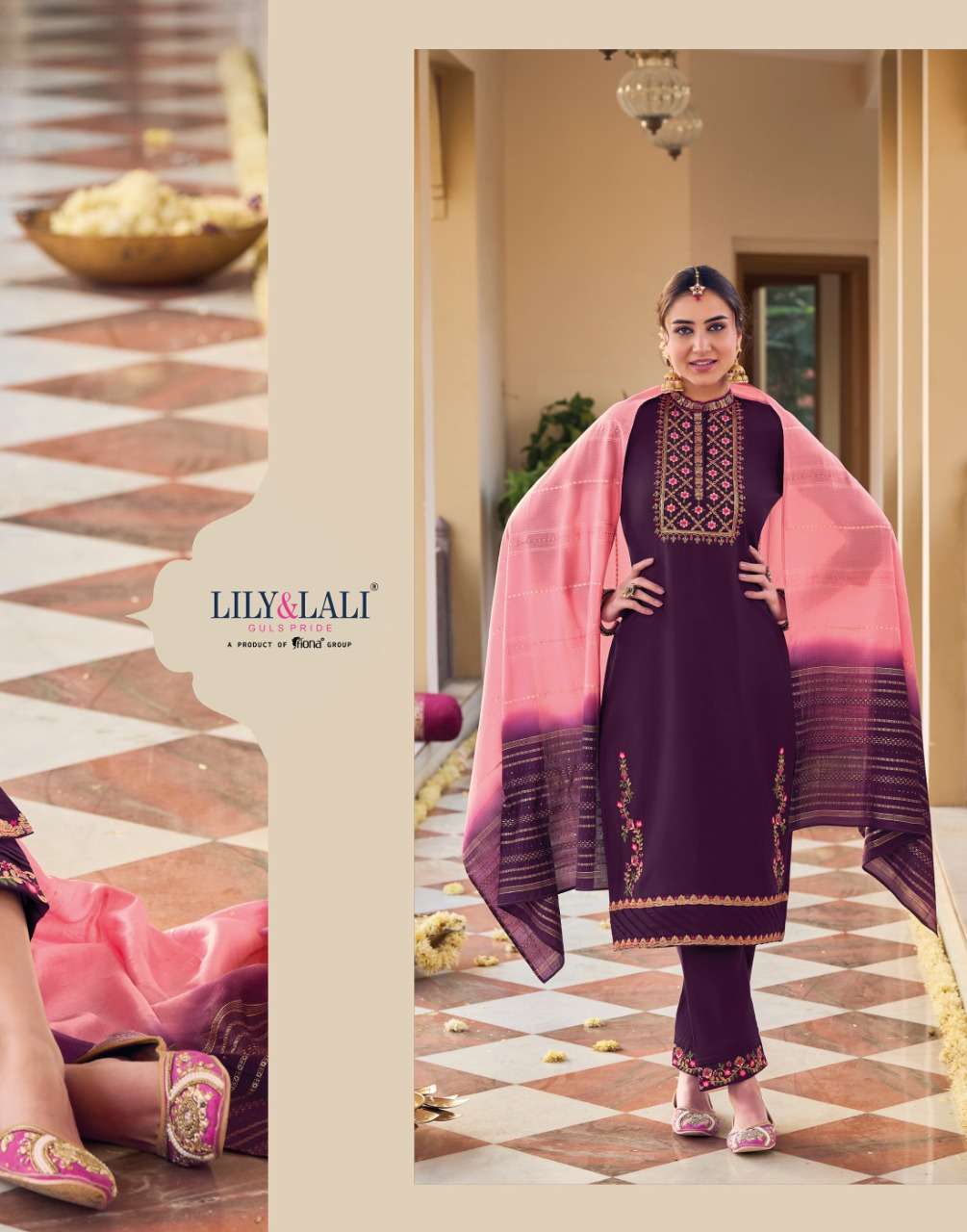 LILY & LALI PRESENT GULNAAZ 3PCS CONCEPT KURTI PANT WITH DUPATTA SET COLLECTION