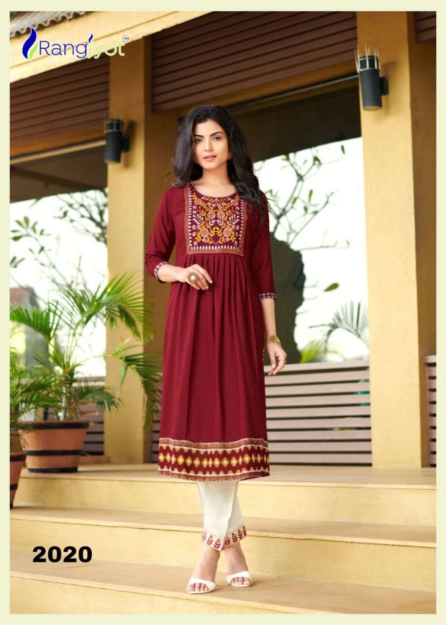 MARIA VOL-3 KURTI WITH PANT 2020