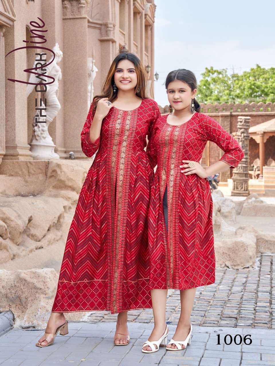 ME & MOM VOL 5 BY TEXOFAB PRESENT D.NO. 1006 RAYON COMBO KURTI SET