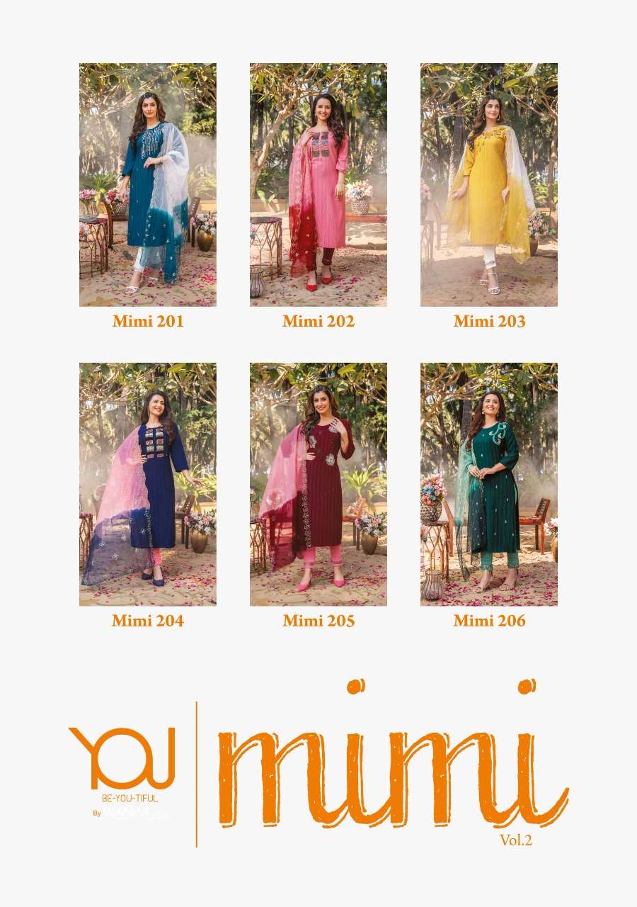 MIMI 2 BY WANNA LOOKS PRESENTING SERIERS 201 TO 206  3PCS CONCEPT SET