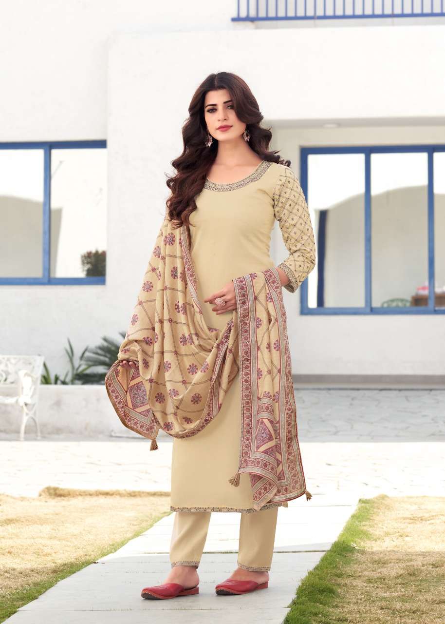 MISHRI CATALOUGE BY BRIJ PURE VISCOSE  HEAVY SLEVES EMBROIDERY WORK