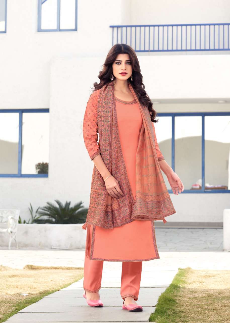 MISHRI CATALOUGE BY BRIJ PURE VISCOSE  HEAVY SLEVES EMBROIDERY WORK