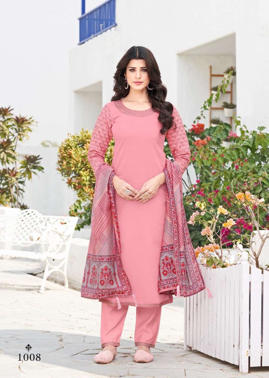 MISHRI CATALOUGE BY BRIJ PURE VISCOSE  HEAVY SLEVES EMBROIDERY WORK