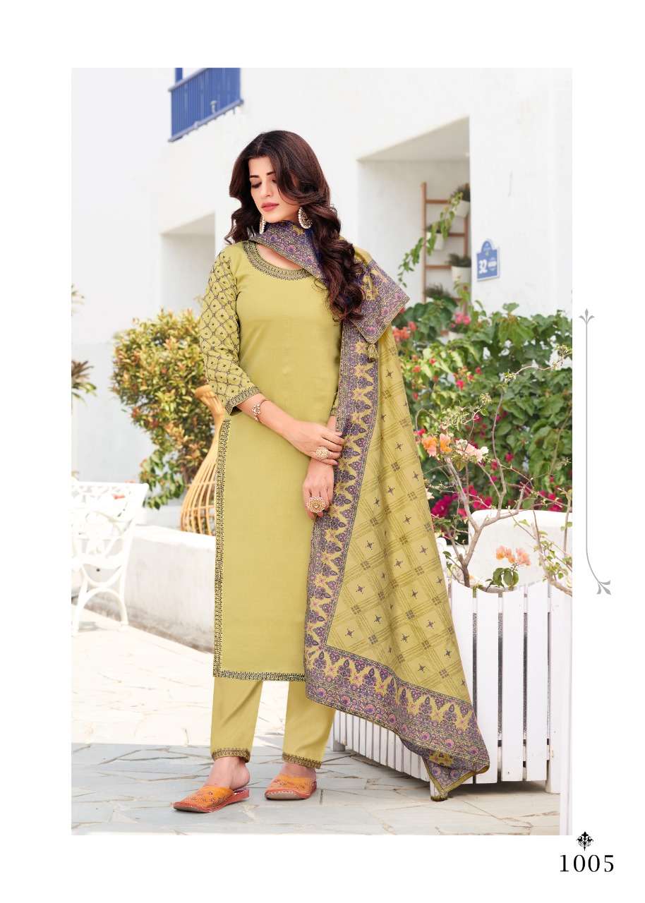 MISHRI CATALOUGE BY BRIJ PURE VISCOSE  HEAVY SLEVES EMBROIDERY WORK