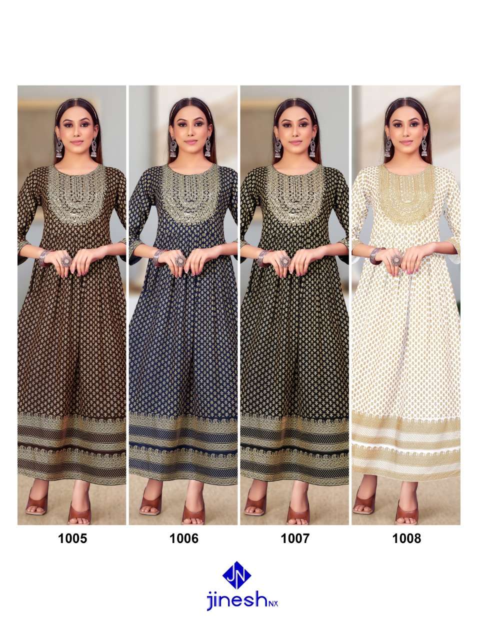 MITALI CATALOUGE  BY JINESH NX RAYON  FOIL PRINT KURTI