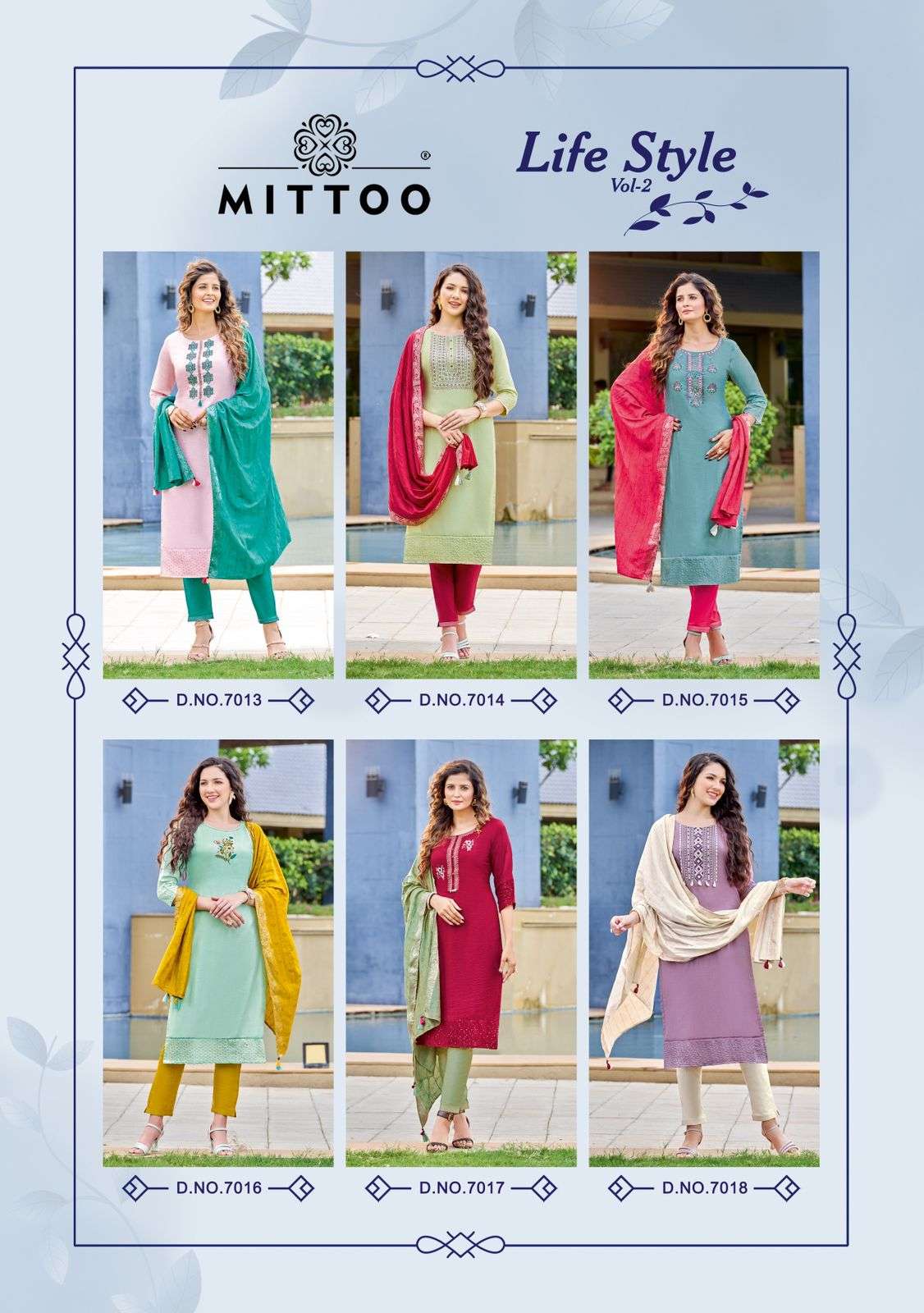 MITTOO PRESENT LIFE STYLE VOL 2 KURTI PANT WITH DUPATTA SET