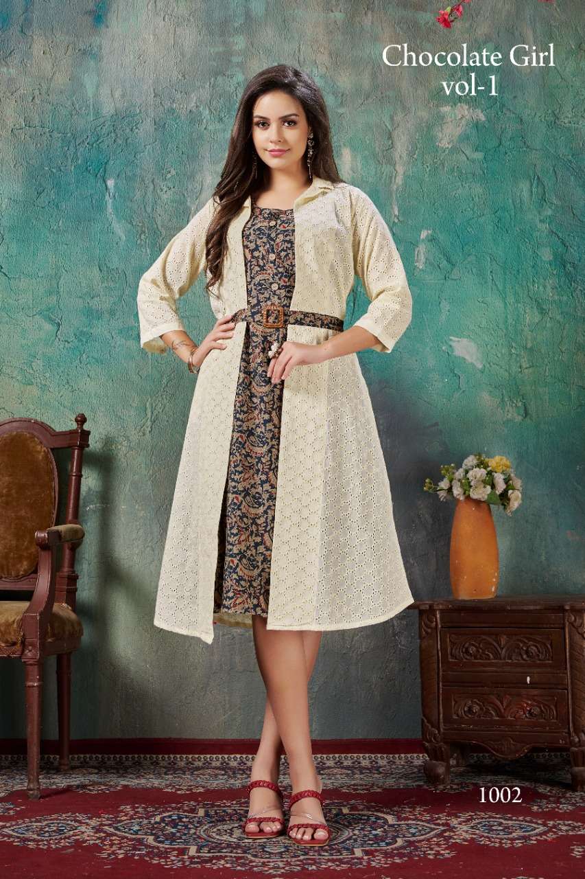 MODAL SILK FABRIC TEXOFAB BRAND ONE PCS TUNIC STYLE CHOCOLATE GIRL VOL 1 CATALOG