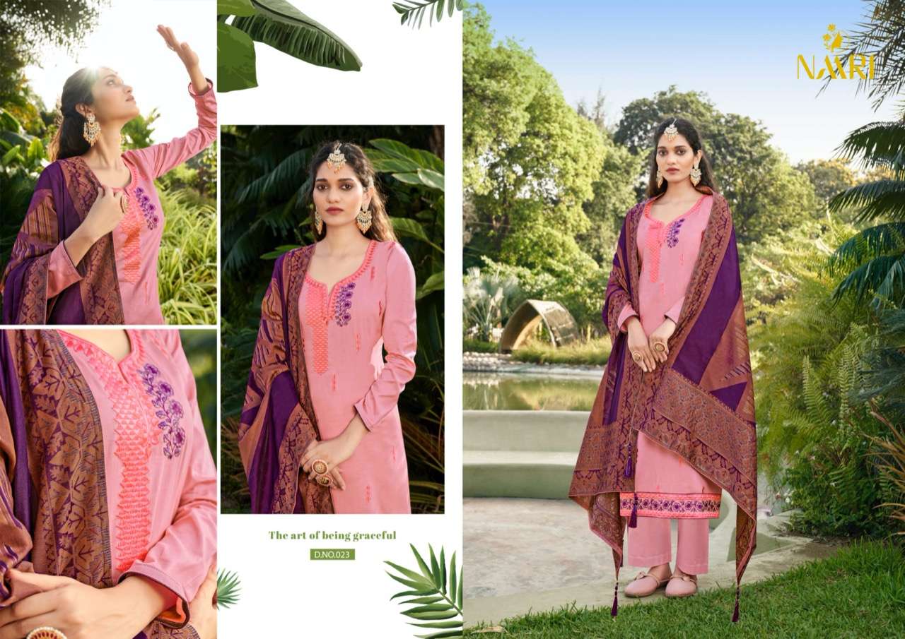 NAARI LAUNCHED NASREEN 3PCS CONCEPT KURTI PANT WITH DUPATTA SET