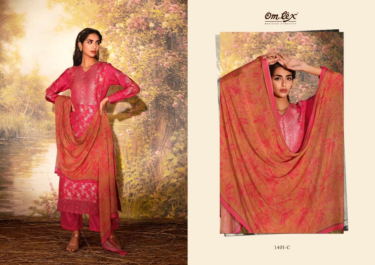 OMTEX PRESENT NAZM 3PCS CONCEPT TOP BOTTOM WITH DUPATTA SET