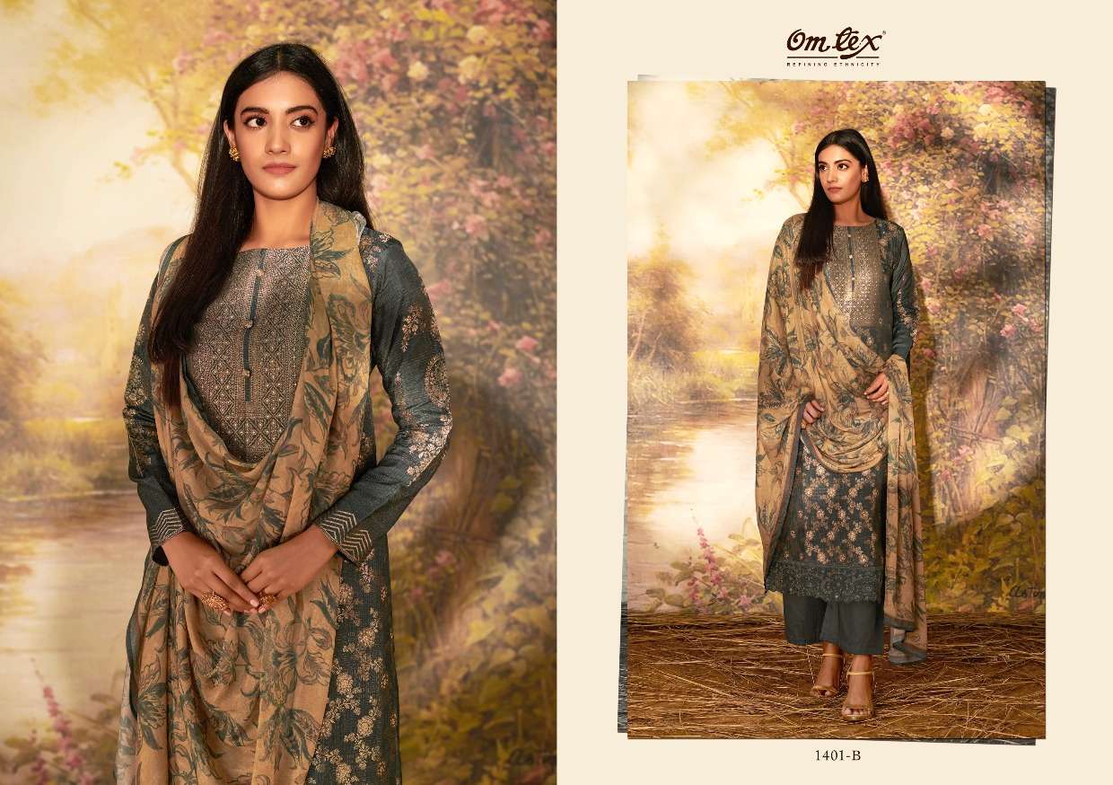 OMTEX PRESENT NAZM 3PCS CONCEPT TOP BOTTOM WITH DUPATTA SET